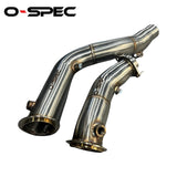 O-Spec BMW M3 M4 M2 Competition F80 F82 F87 S55 3" Decat Downpipes - F8X-DP