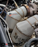 O-Spec AMG C63S W205 C205 Catted Downpipes Heatshielded - C63S-WCDPHS