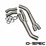 O-Spec BMW F97 F98 X3M X4M S58 Single 3.5 inch Exhaust Midpipe - F9XSINGLEMP